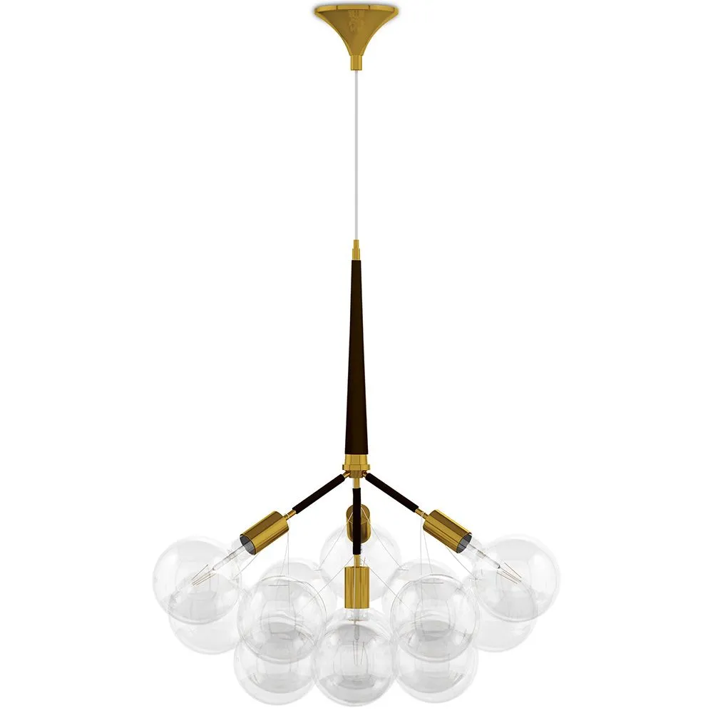 Lustre de plafond en boules de verre - Suspension design - 12 globes - Glaub image 8