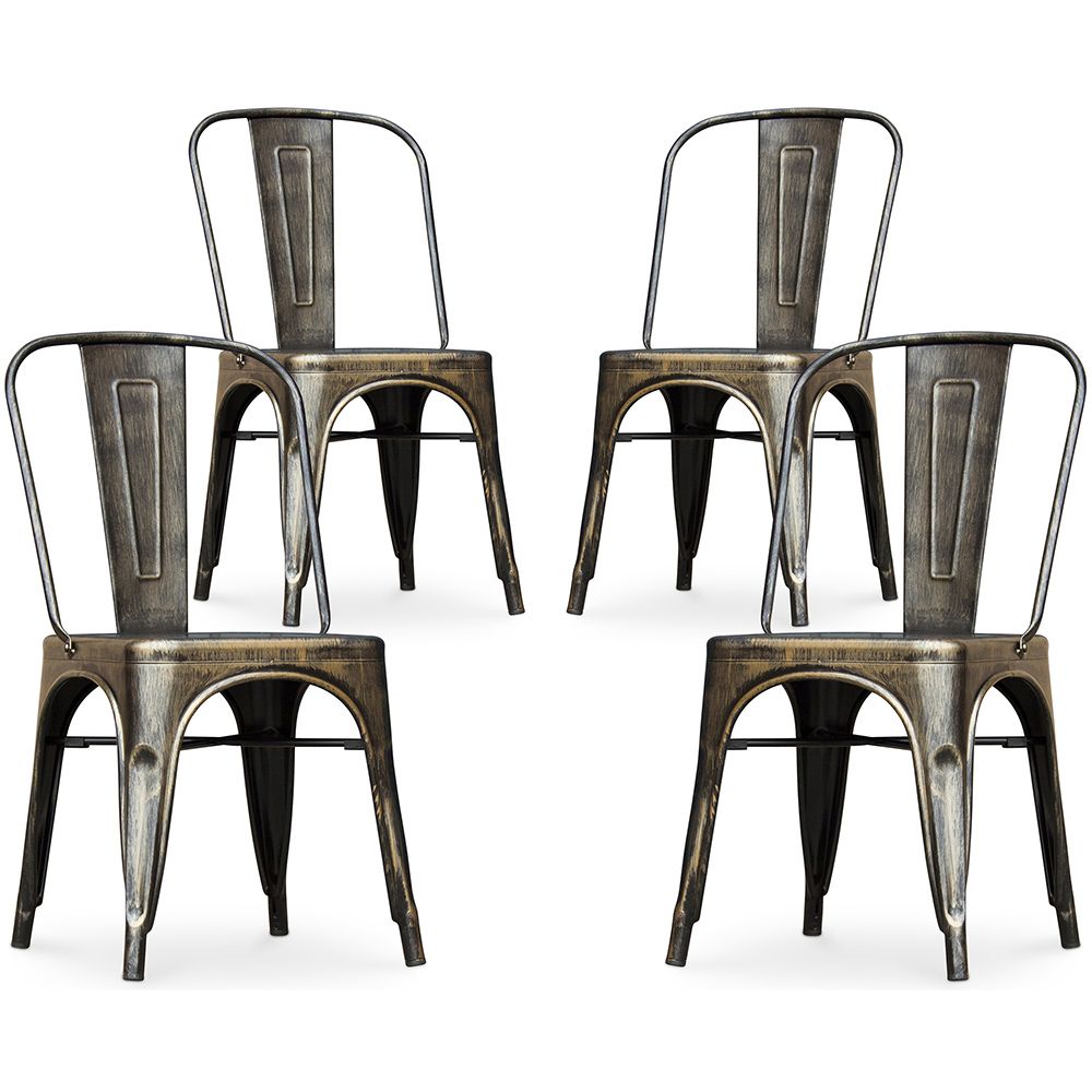 Pack de 4 chaises de salle à manger - Design industriel - Nouvelle édition - Stylix image 8