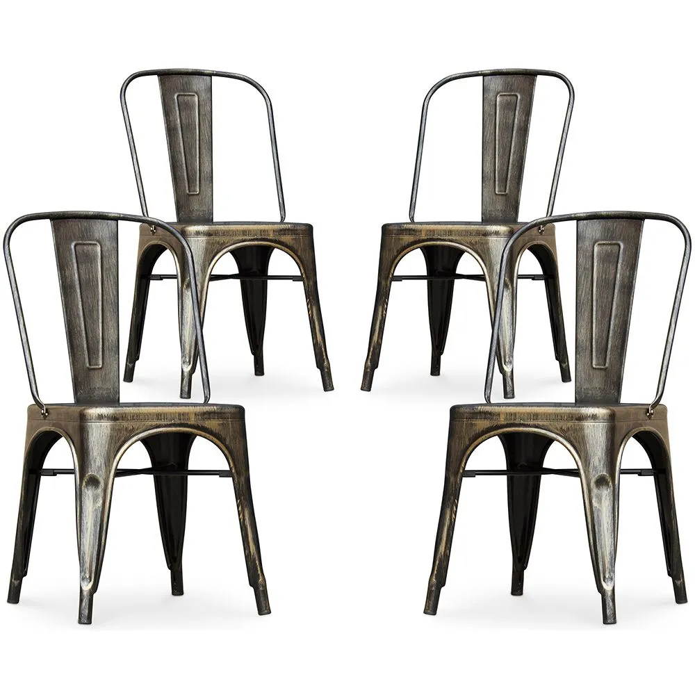 Pack de 4 chaises de salle à manger - Design industriel - Nouvelle édition - Stylix image 8
