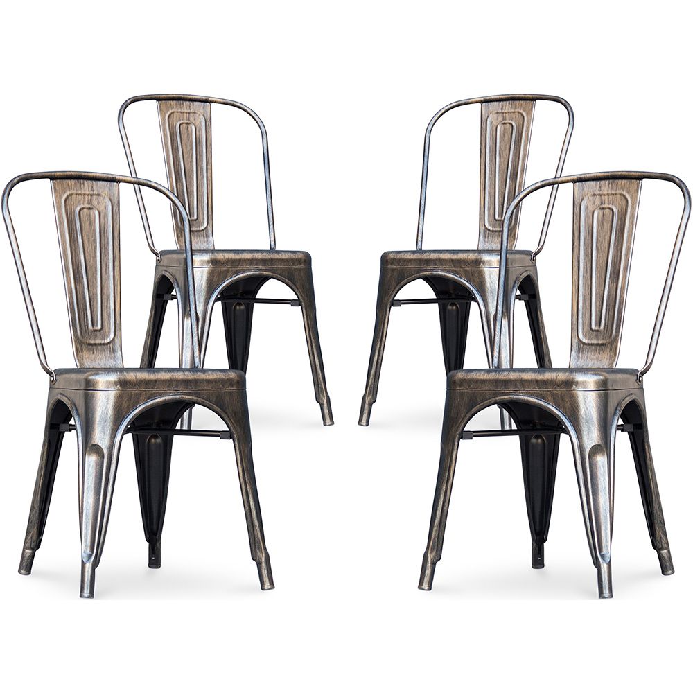 Lot de 4 chaises de salle à manger - Design industriel - Nouvelle édition - Stylix image 8