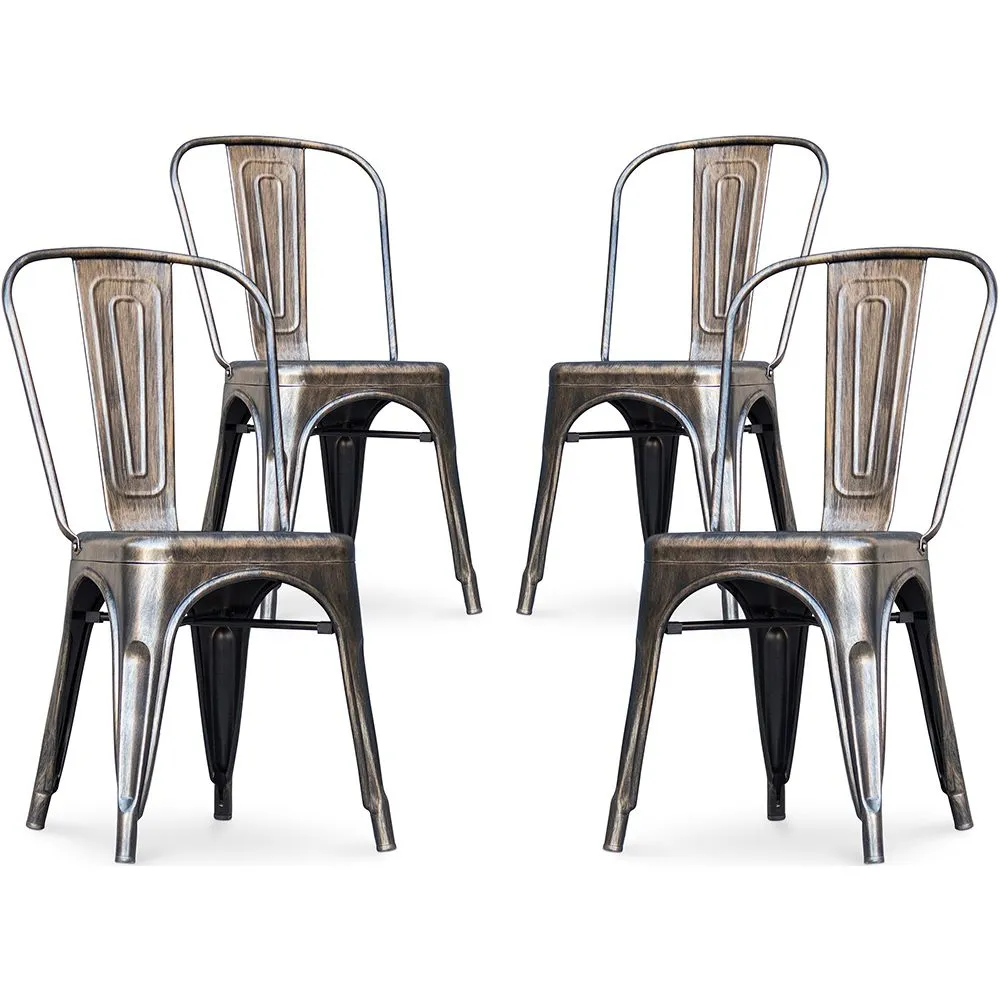 Lot de 4 chaises de salle à manger - Design industriel - Nouvelle édition - Stylix image 8