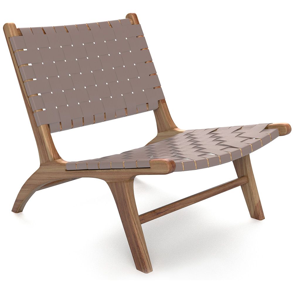 Fauteuil de Salon - Design Boho Bali - Bois et Cuir - Recia image 8