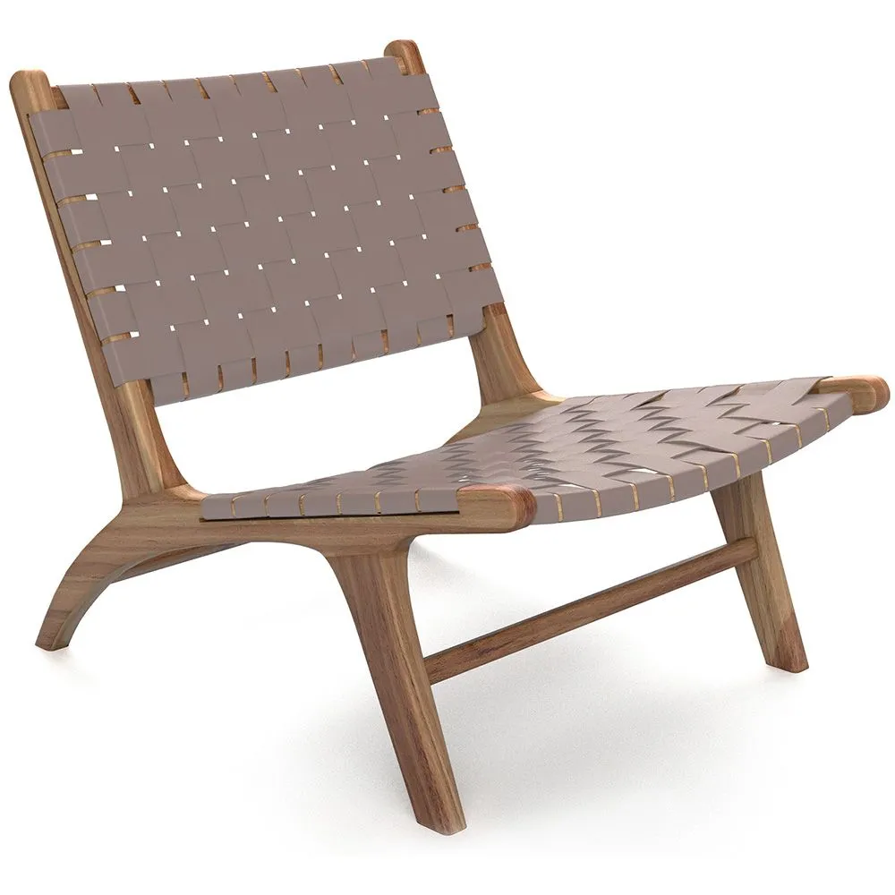 Fauteuil de Salon - Design Boho Bali - Bois et Cuir - Recia image 8