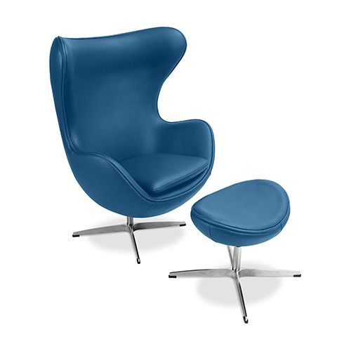 Fauteuil Design Oeuf avec Repose-Pieds - Revêtement en Similicuir - Brave image 8