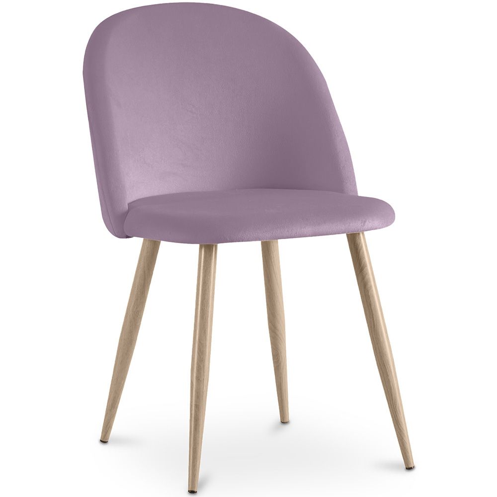 Chaise de salle à manger - Tapissée de velours - Style scandinave - Evelyne image 8