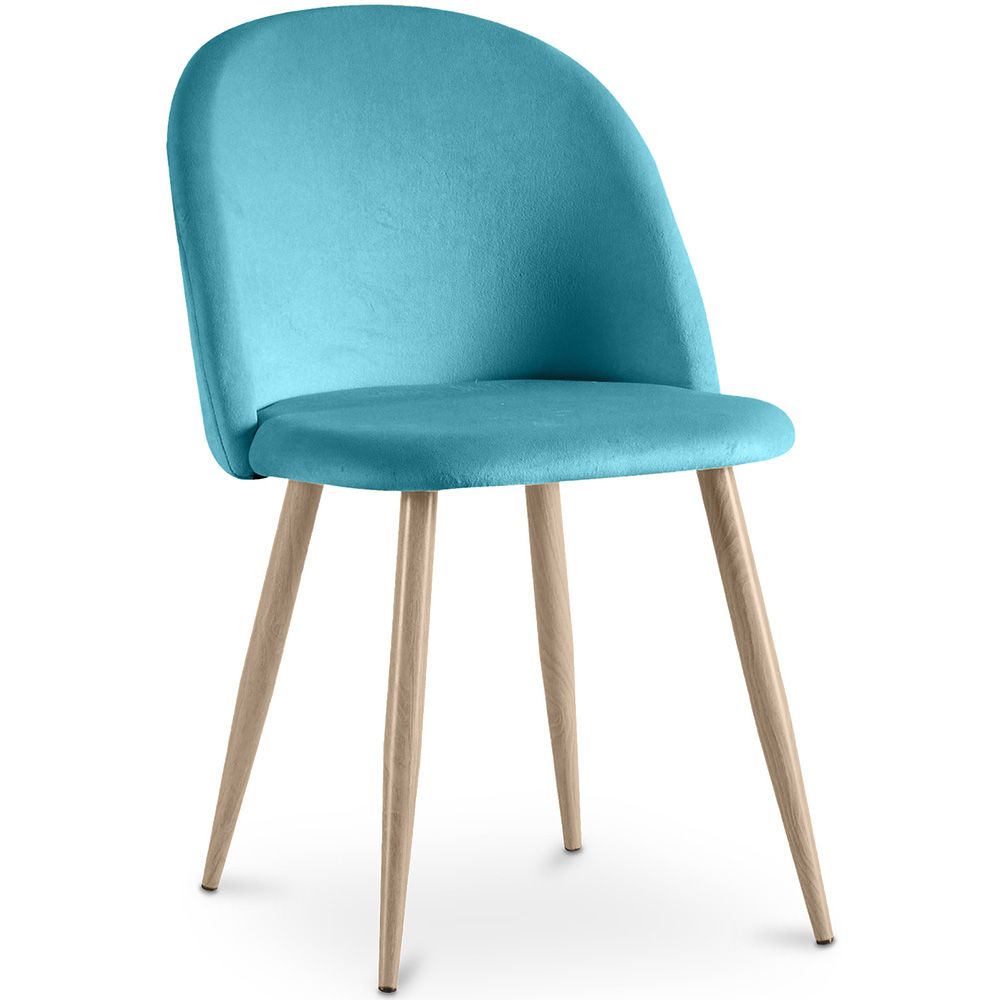 Chaise de salle à manger - Tapissée de velours - Style scandinave - Evelyne image 8
