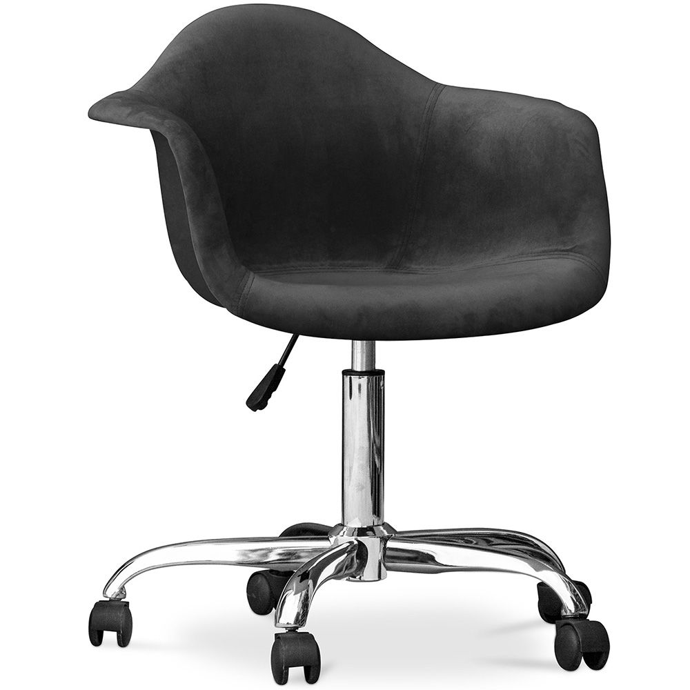 Chaise de bureau avec accoudoirs - Chaise de bureau pivotante avec roulettes - Grev image 8