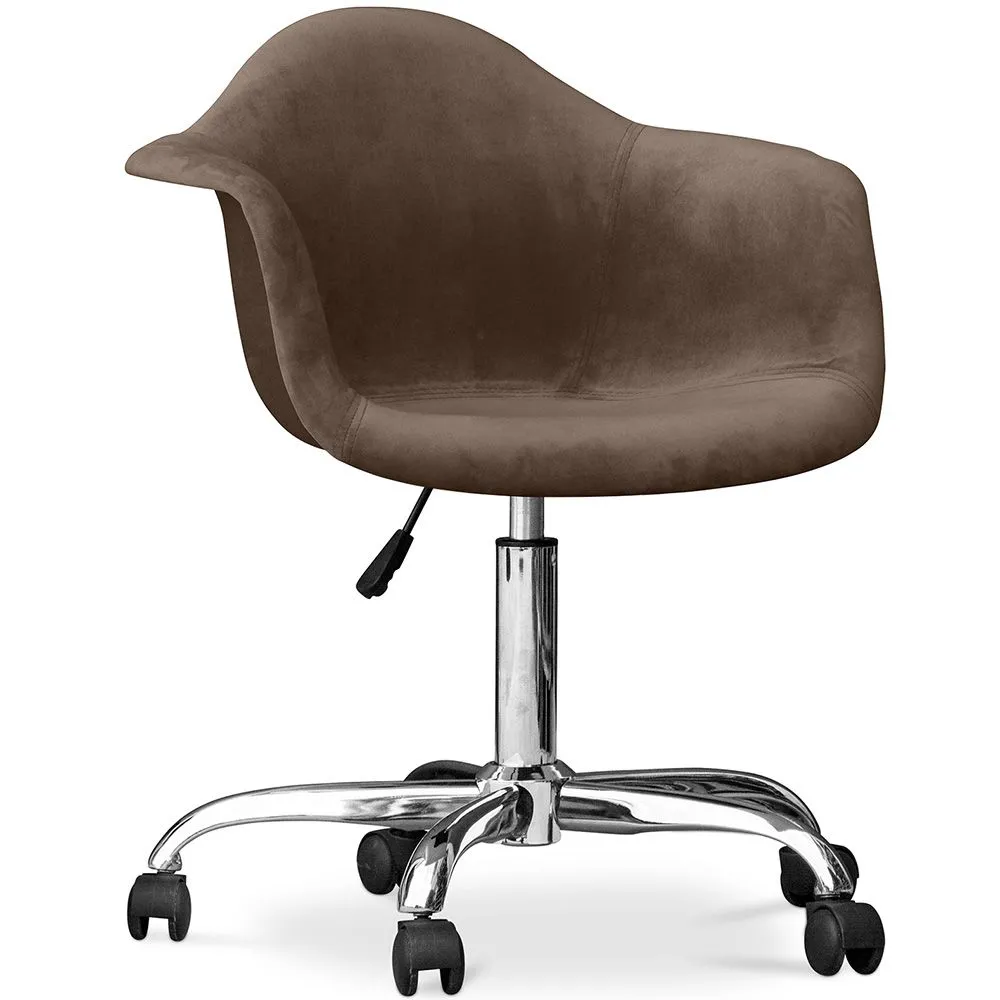 Chaise de bureau avec accoudoirs - Chaise de bureau pivotante avec roulettes - Grev image 8