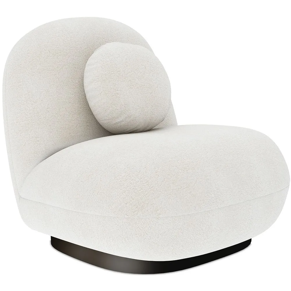 Fauteuil tapissé en tissu bouclé - Larry image 8