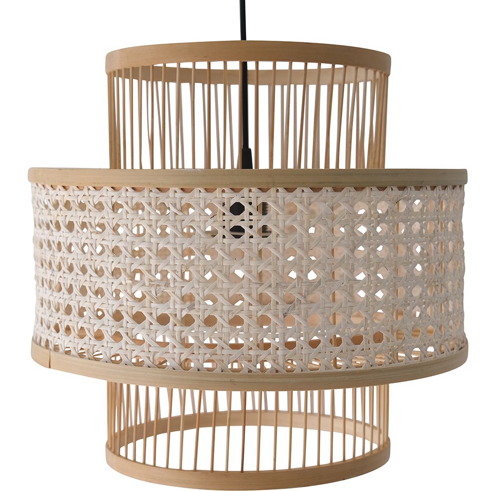 Lustre de plafond en rotin - Suspension de style Boho Bali - Yei image 8