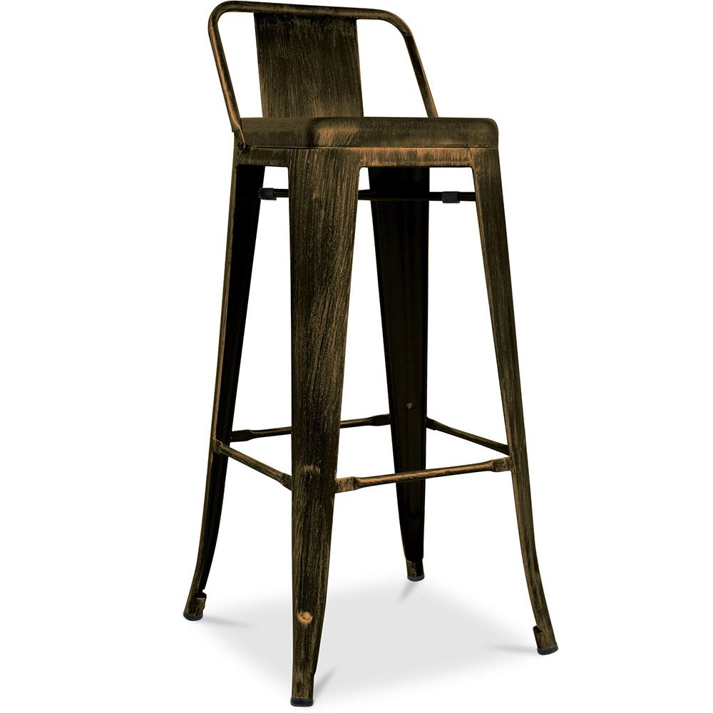 Tabouret de bar avec dossier - Design industriel - 76cm - Nouvelle édition - Stylix image 8