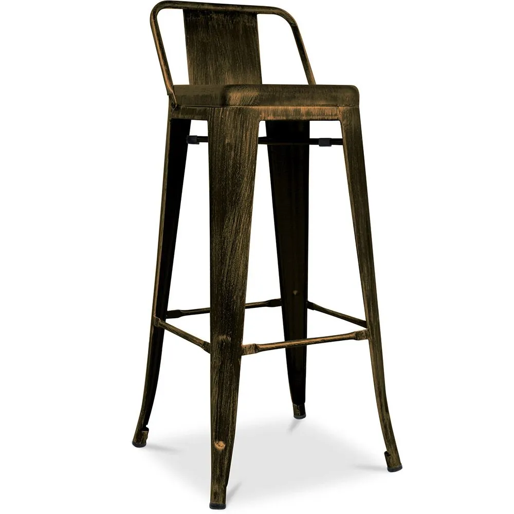 Tabouret de bar avec dossier - Design industriel - 76cm - Nouvelle édition - Stylix image 8