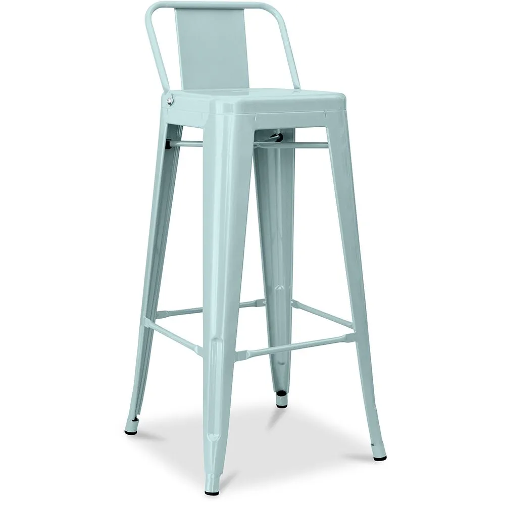 Tabouret de bar avec dossier - Design industriel - 76cm - Nouvelle édition - Stylix image 8