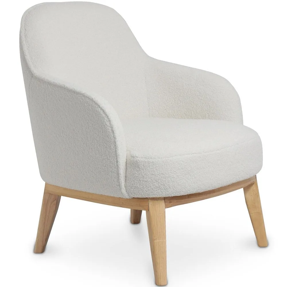 Chaise de salle à manger en bouclette fausse fourrure Tapissée - Boucles Blanches - Lettre image 8