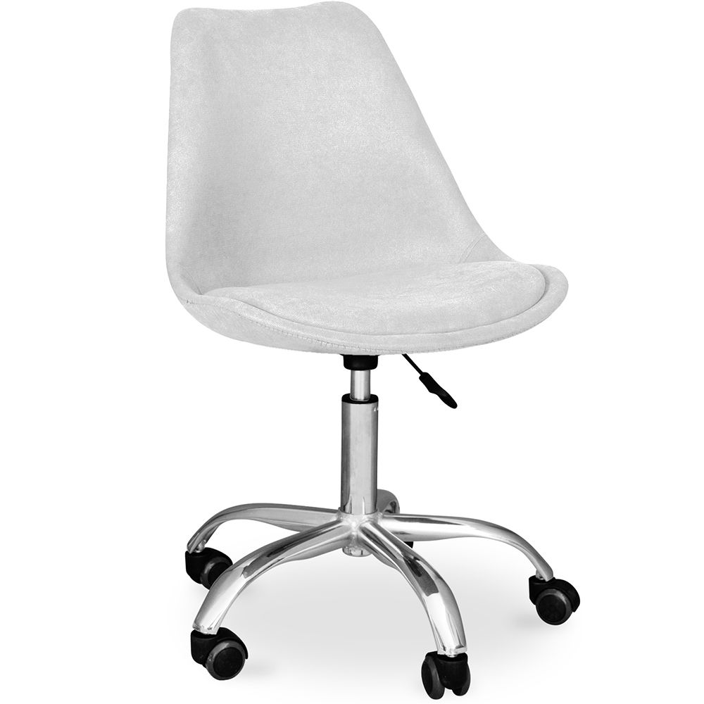 Chaise de bureau rembourrée - avec roulettes - Tulip image 8