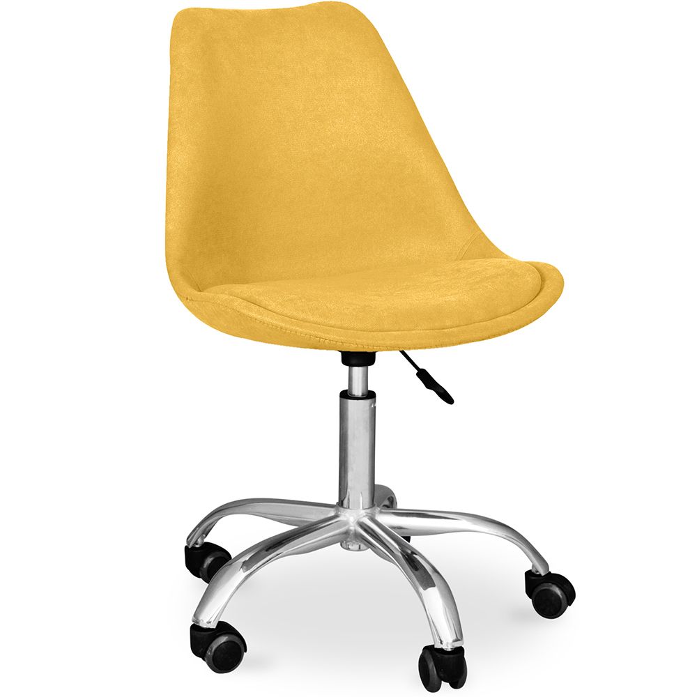 Chaise de bureau rembourrée - avec roulettes - Tulip image 8