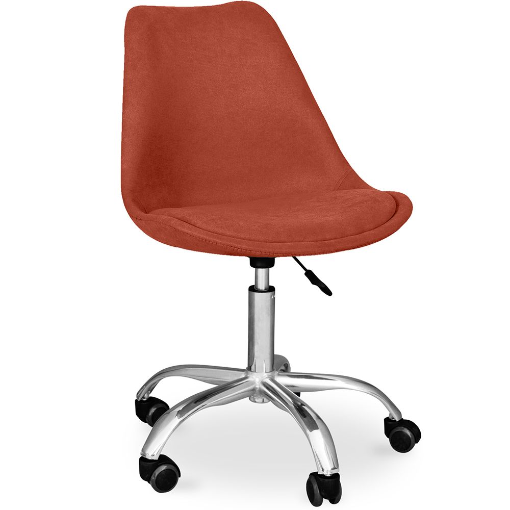 Chaise de bureau rembourrée - avec roulettes - Tulip image 8