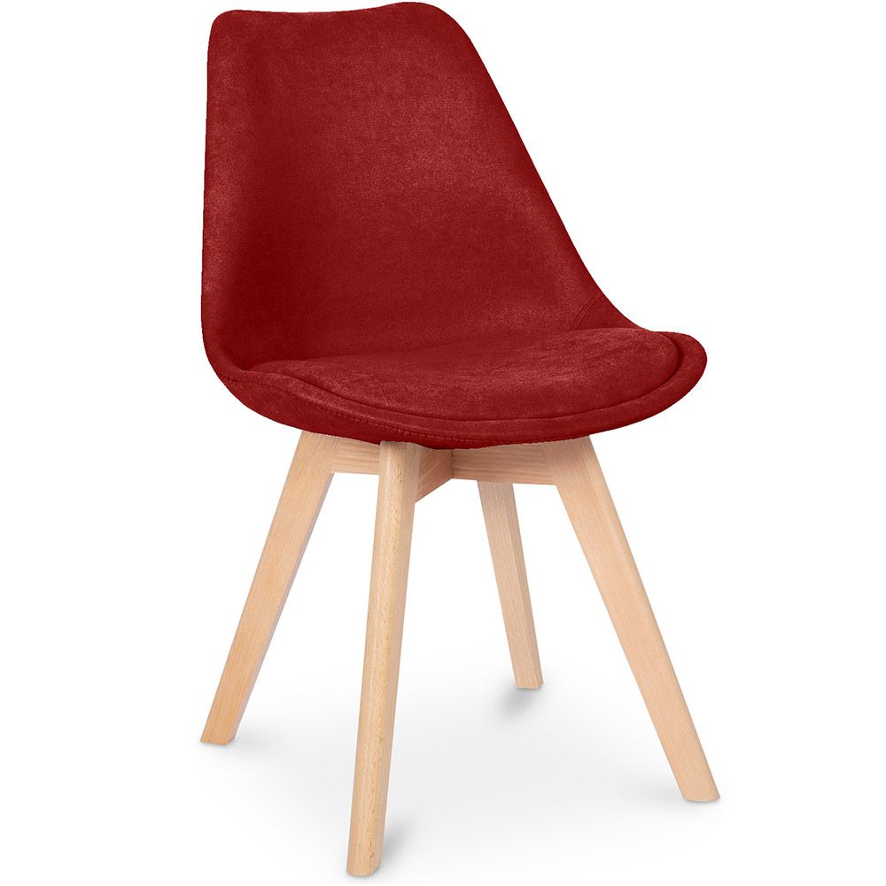 Chaise de salle à manger tapissée de tissu - Style scandinave - Denisse image 8