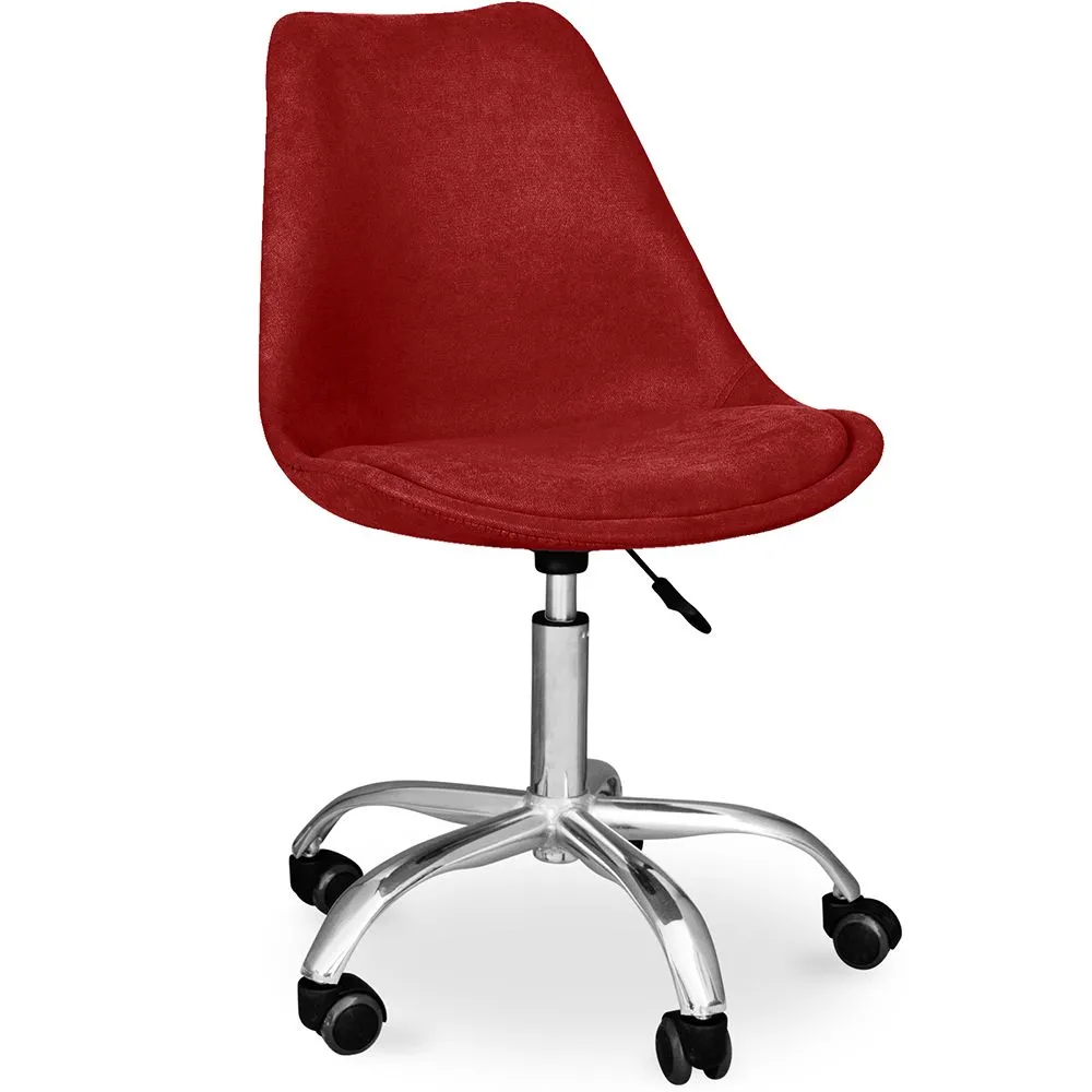 Chaise de bureau rembourrée - avec roulettes - Tulip image 8
