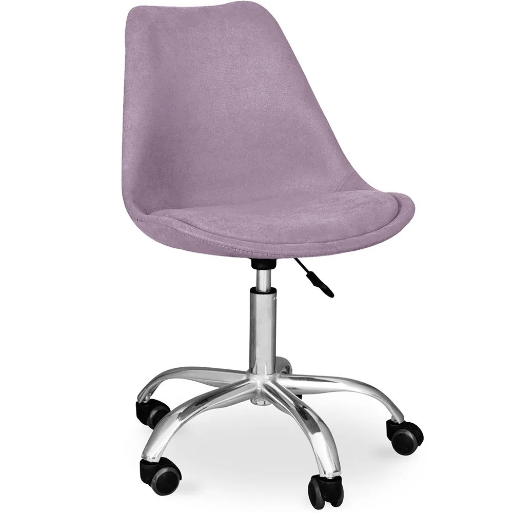 Chaise de bureau rembourrée - avec roulettes - Tulip image 8