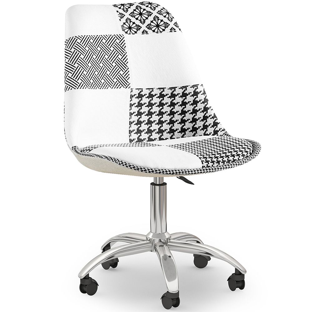 Chaise de Bureau Pivotante - Tissu Patchwork - Sam  image 8