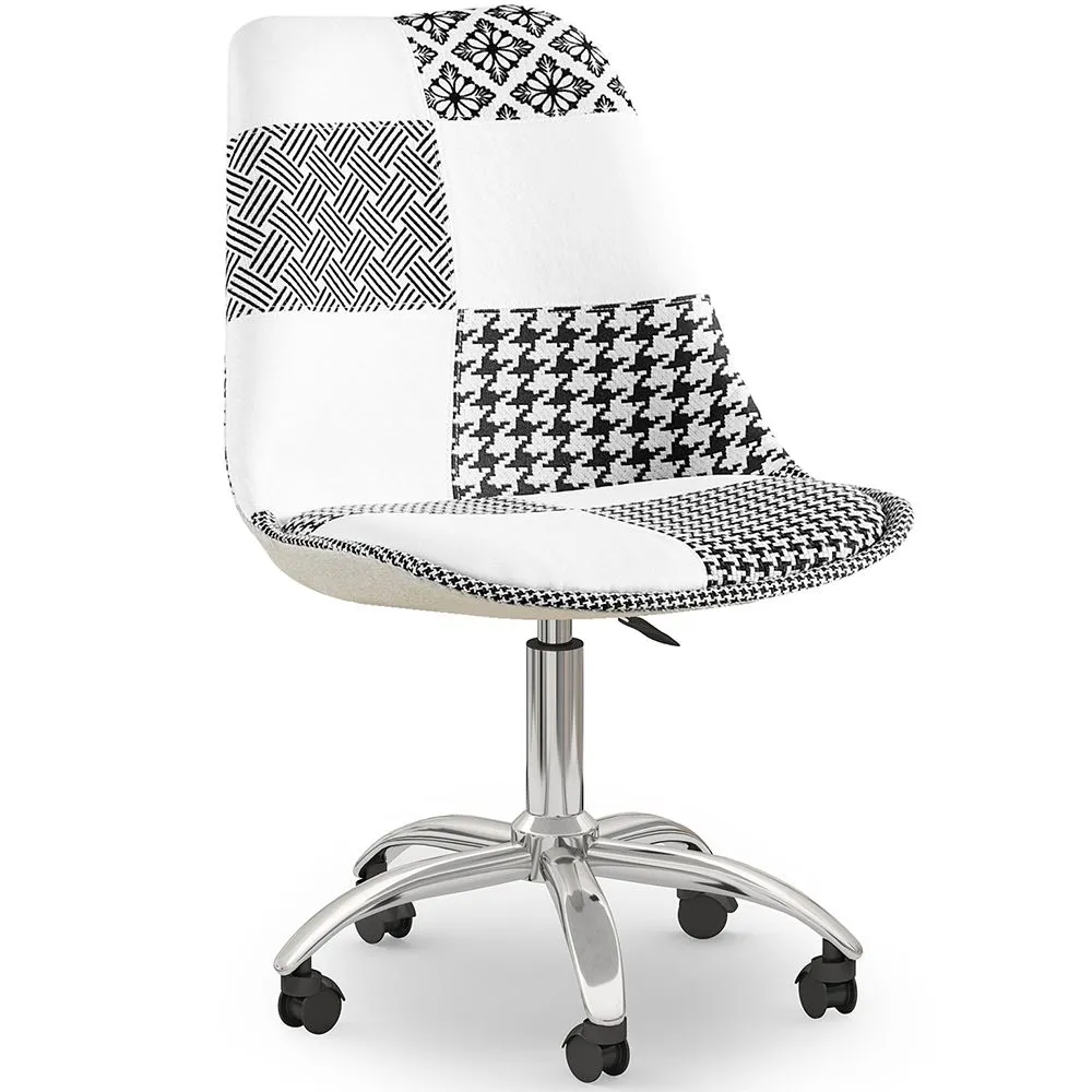 Chaise de Bureau Pivotante - Tissu Patchwork - Sam  image 8