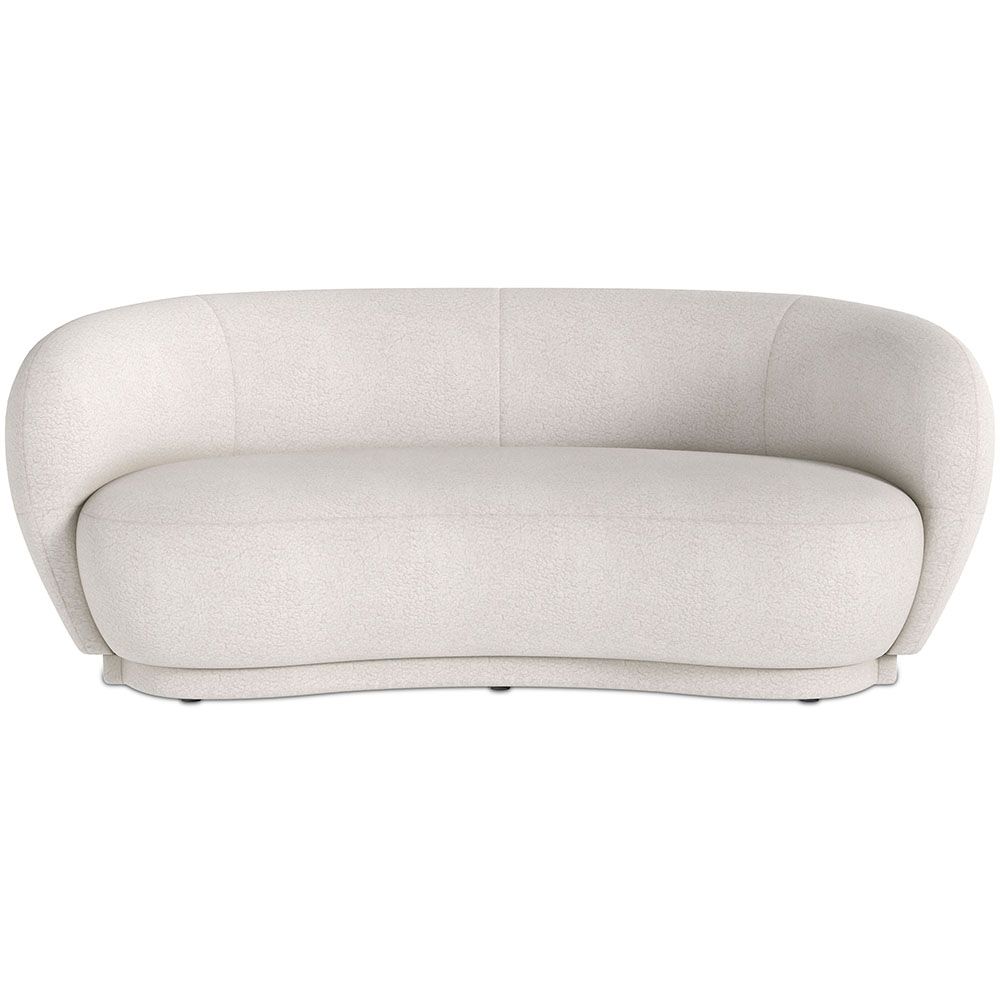 Canapé courbe 3 places en tissu bouclé - Curvy image 8