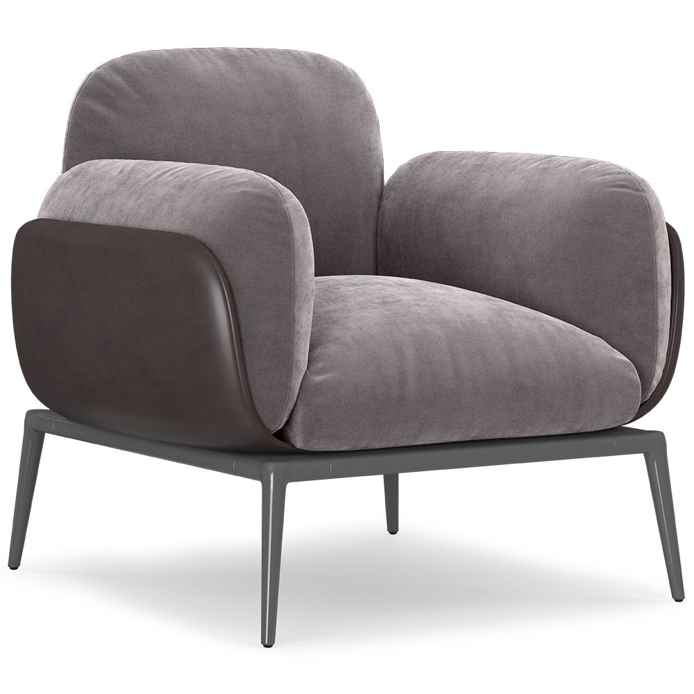 Fauteuil rembourré en velours - June image 8
