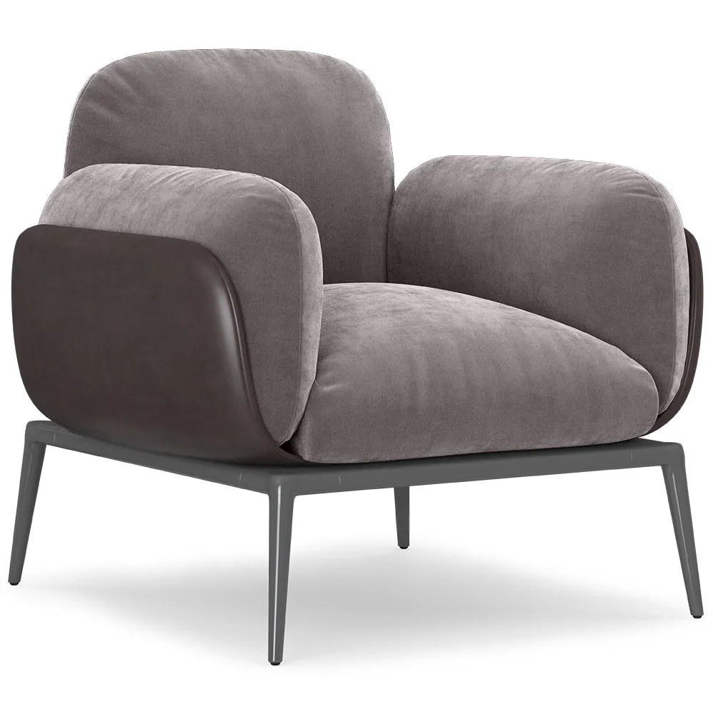 Fauteuil rembourré en velours - June image 8