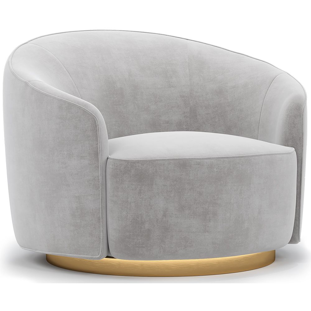 Fauteuil Design Courbé - Revêtu de Velours - Herina image 8