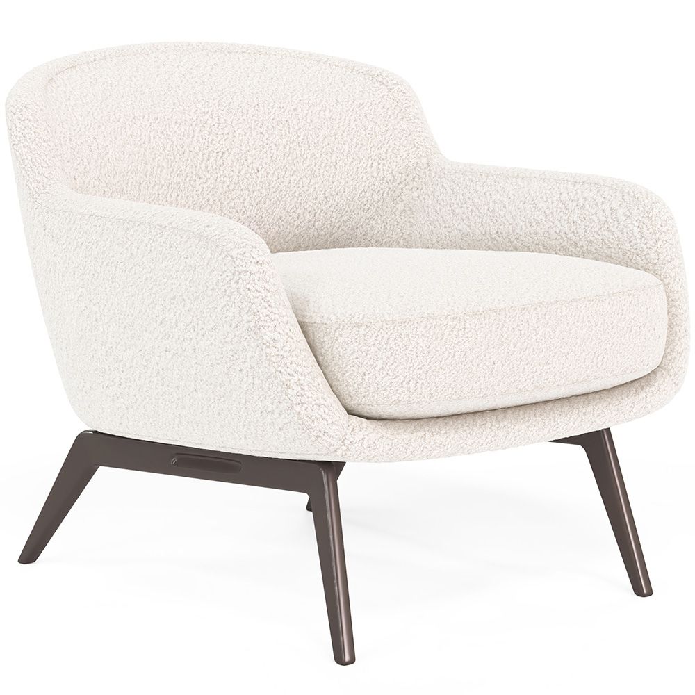 Fauteuil en bouclette fausse fourrure Tapissée - Boucles Blanches  - Jenna image 8