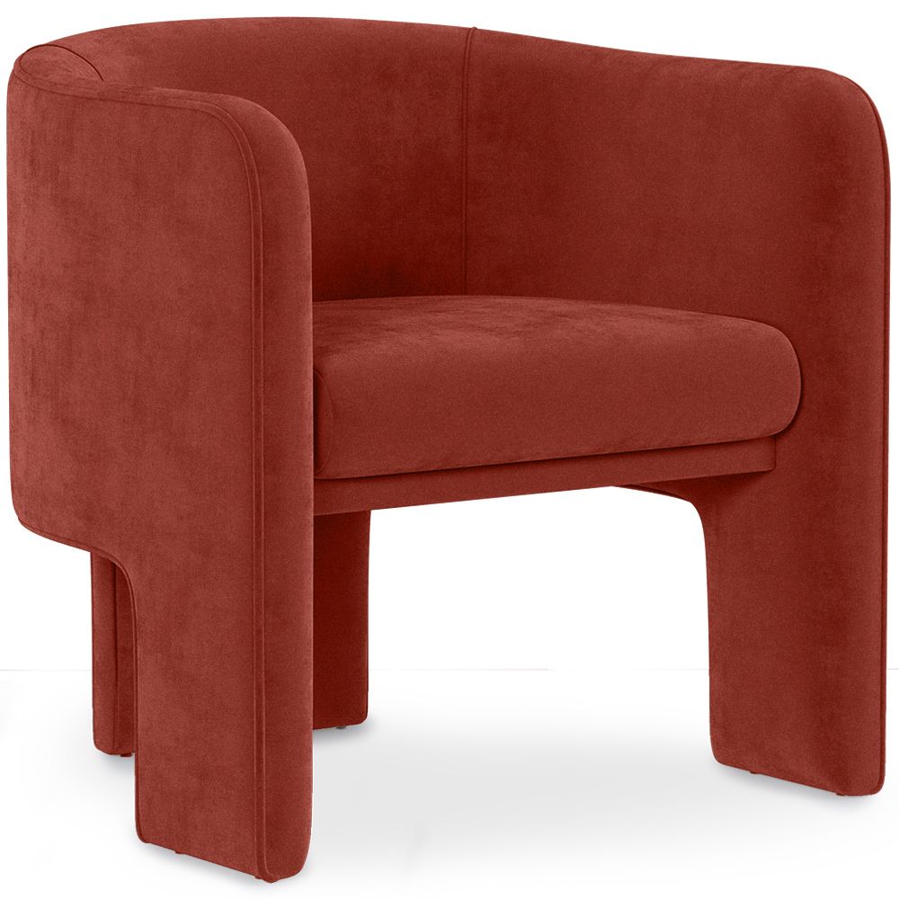 Fauteuil rembourré en velours - Callum image 8