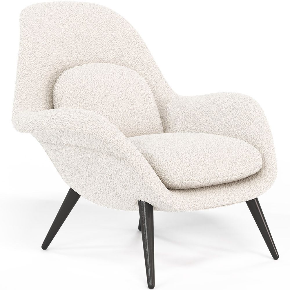 Fauteuil en bouclette fausse fourrure Tapissée - Boucles Blanches - Uyere image 8