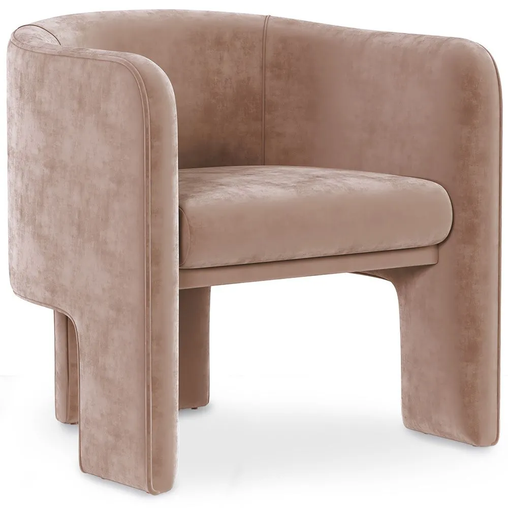 Fauteuil rembourré en velours - Callum image 8