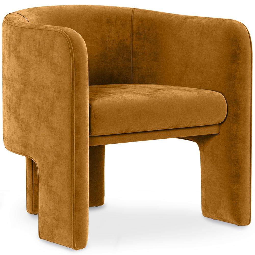 Fauteuil rembourré en velours - Callum image 8