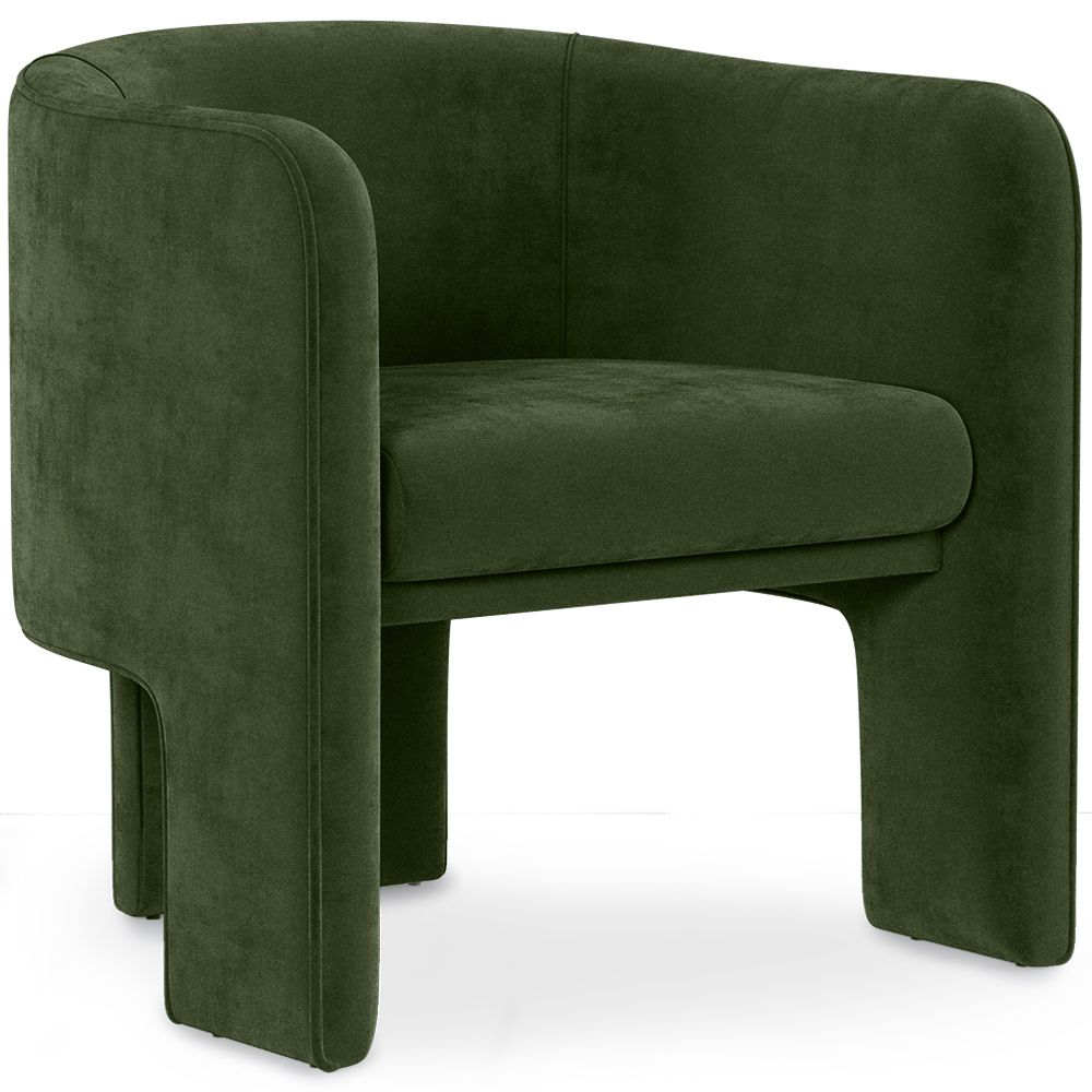 Fauteuil rembourré en velours - Callum image 8