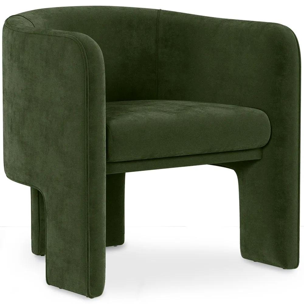 Fauteuil rembourré en velours - Callum image 8