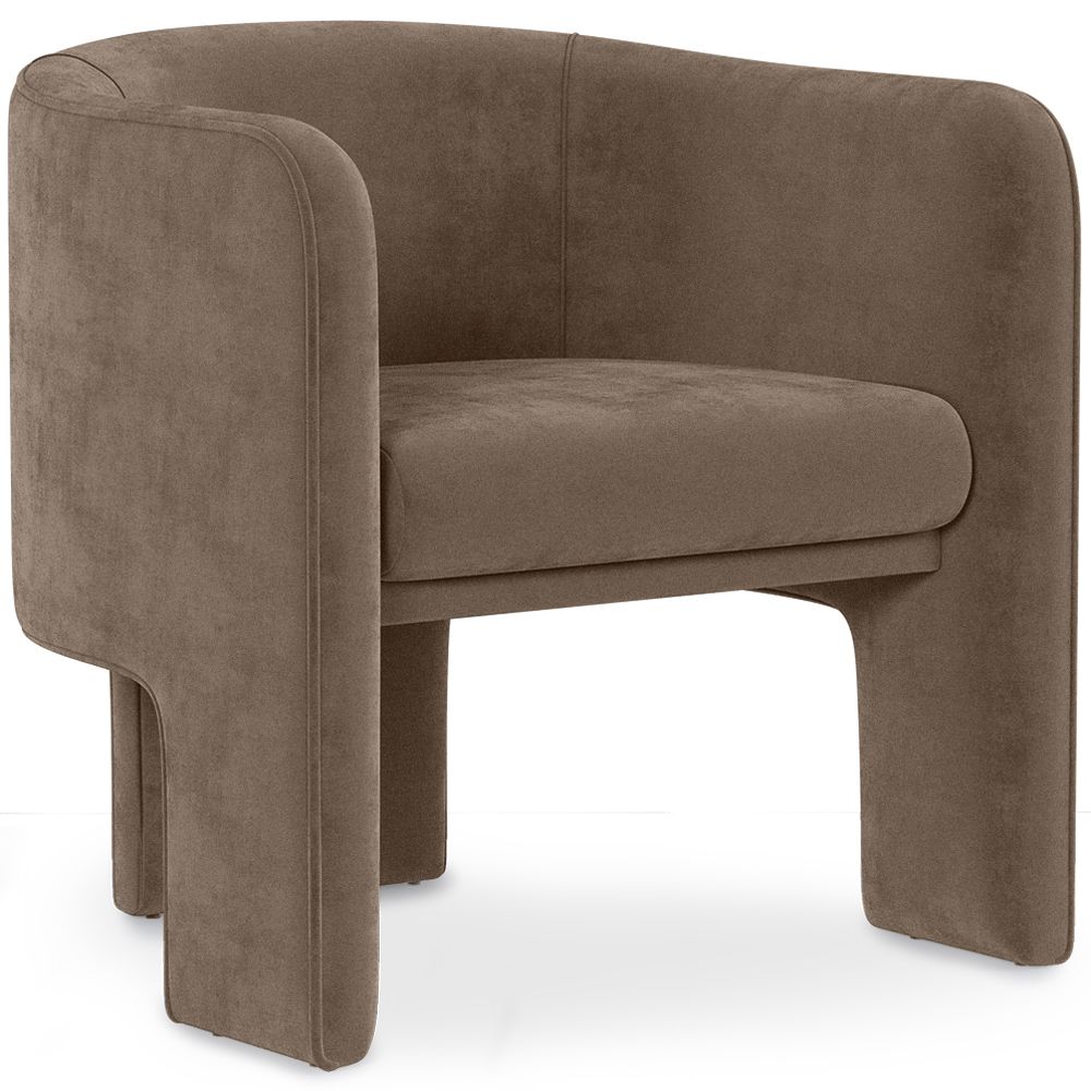 Fauteuil rembourré en velours - Callum image 8