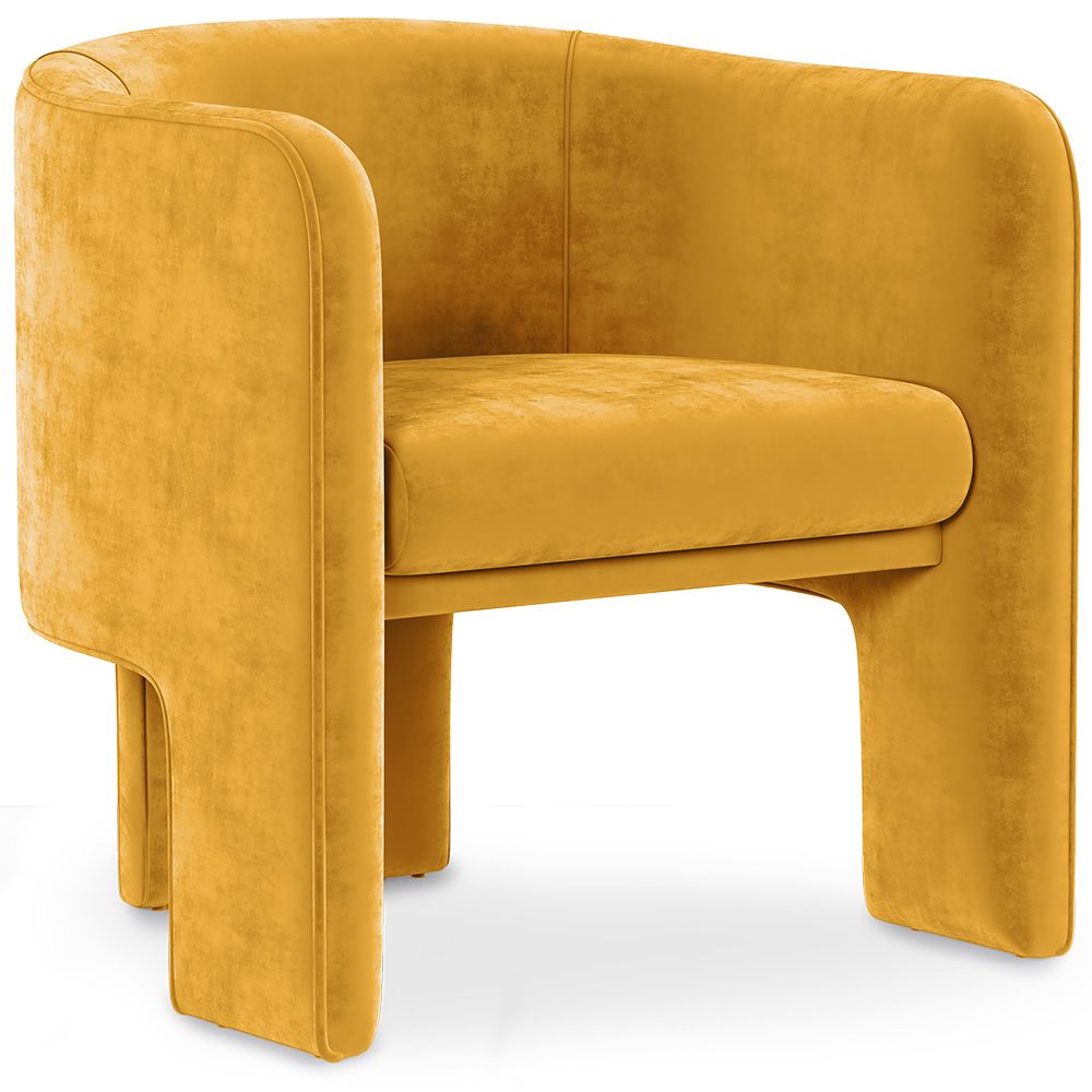 Fauteuil rembourré en velours - Callum image 8