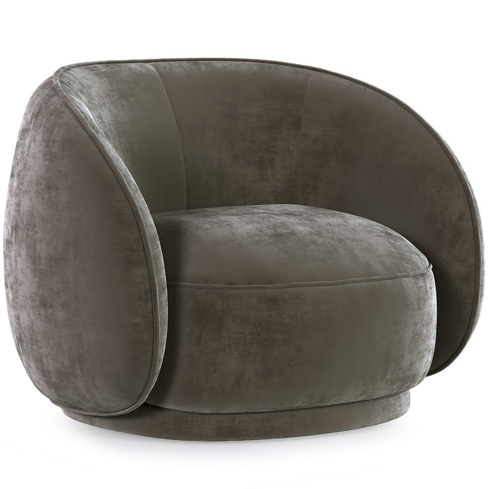 Fauteuil Courbé en Velours - Fauteuil - Cally image 8