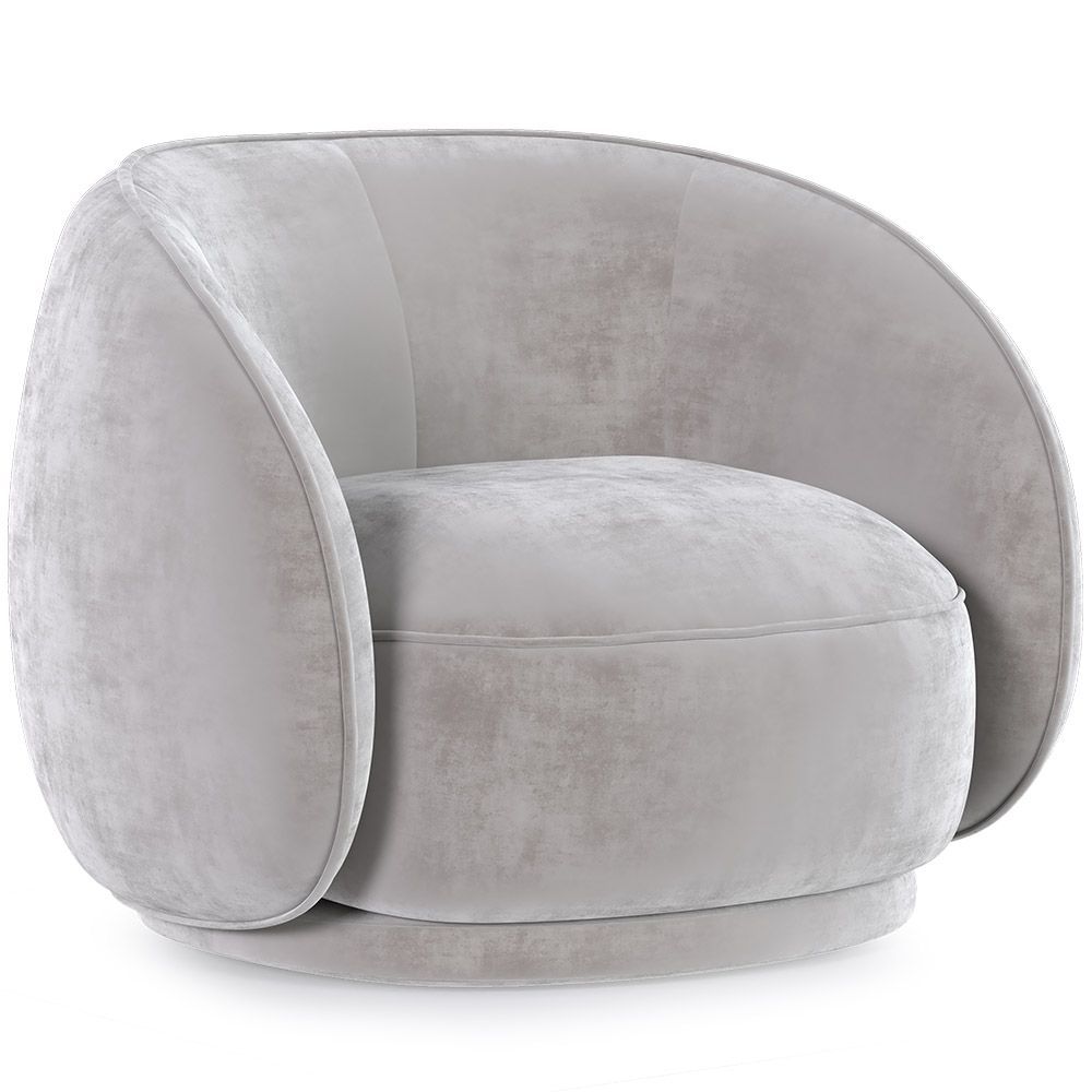 Fauteuil Courbé en Velours - Fauteuil - Cally image 8