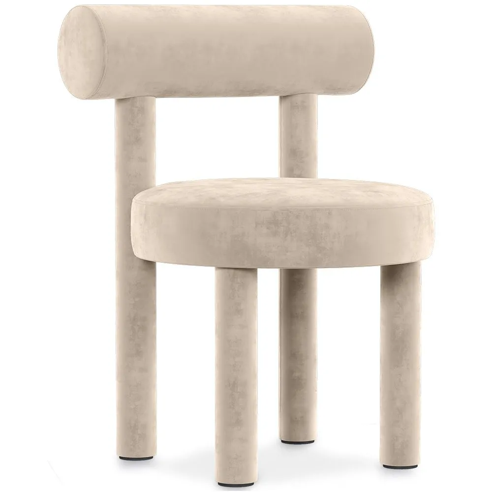 Chaise de Salle à Manger - Tapissée en Velours - Rhys image 8