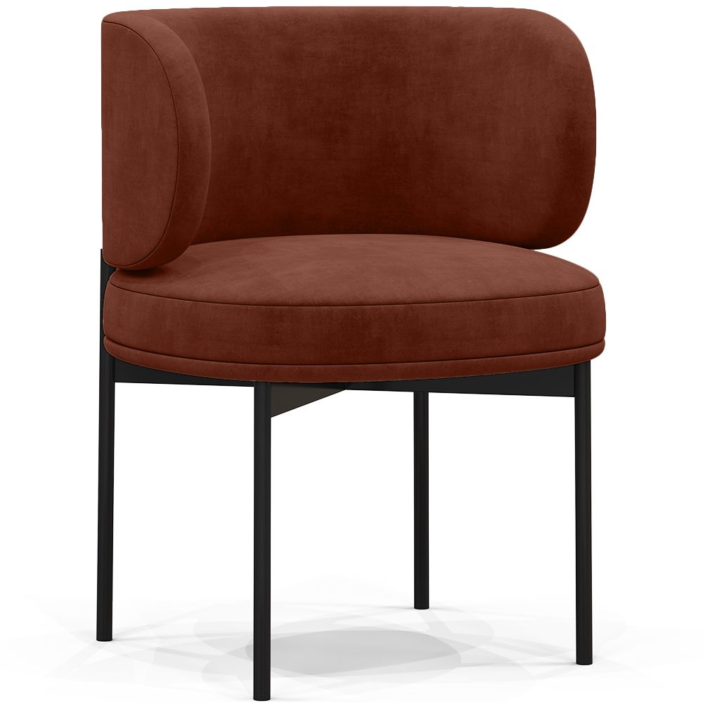 Chaise de salle à manger - Revêtue de velours - Loraine image 8