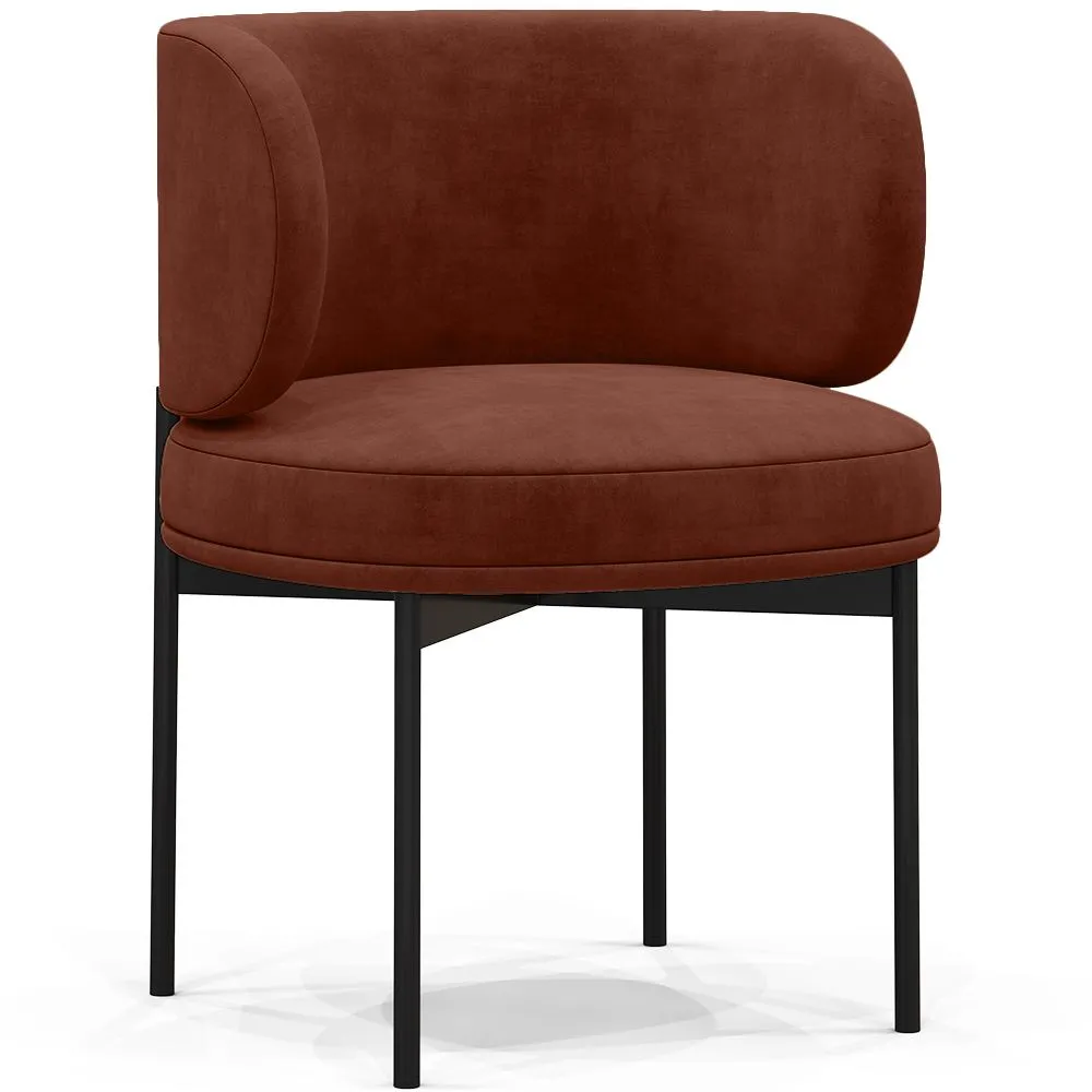 Chaise de salle à manger - Revêtue de velours - Loraine image 8