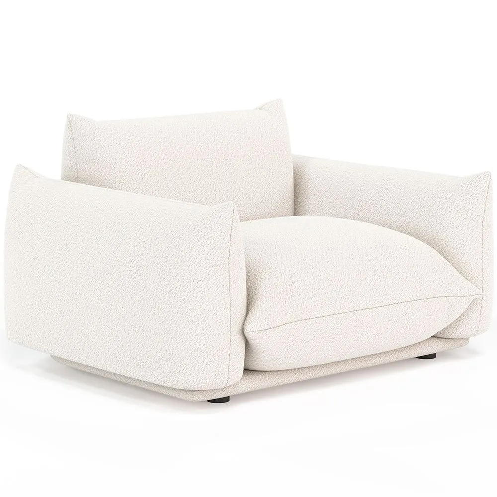Fauteuil en bouclette fausse fourrure Tapissée - Boucles Blanches - Wers image 8