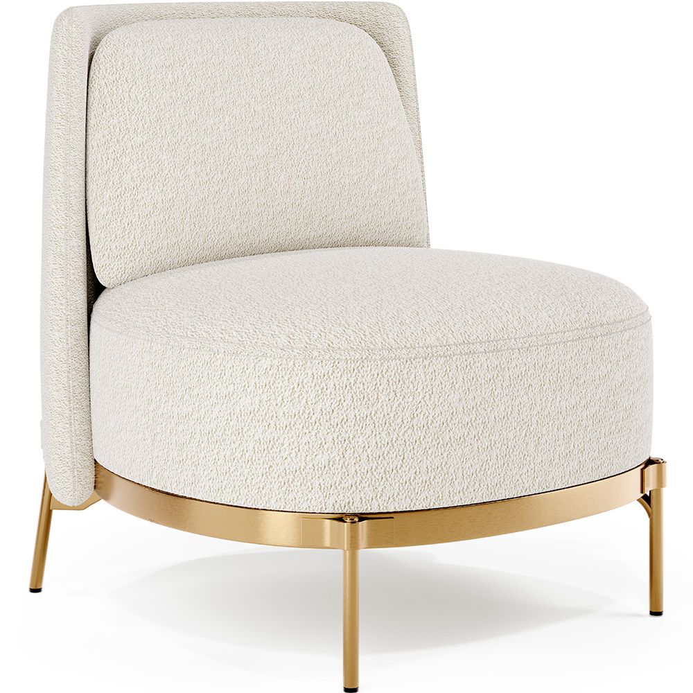 Fauteuil Design - Revêtement en Tissu Bouclé - Kanla image 8