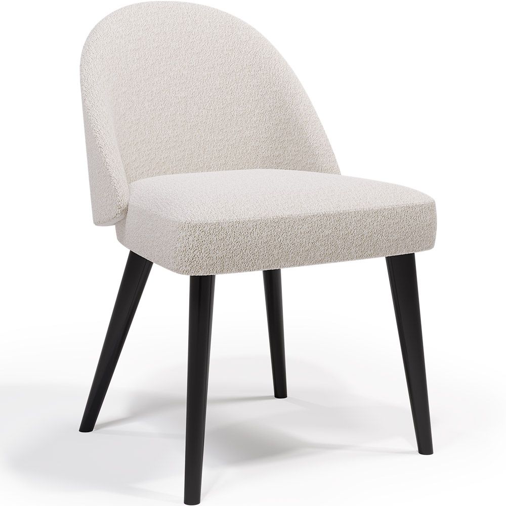 Chaise de Salle à Manger - Revêtue de Tissu Bouclé - Grata image 8