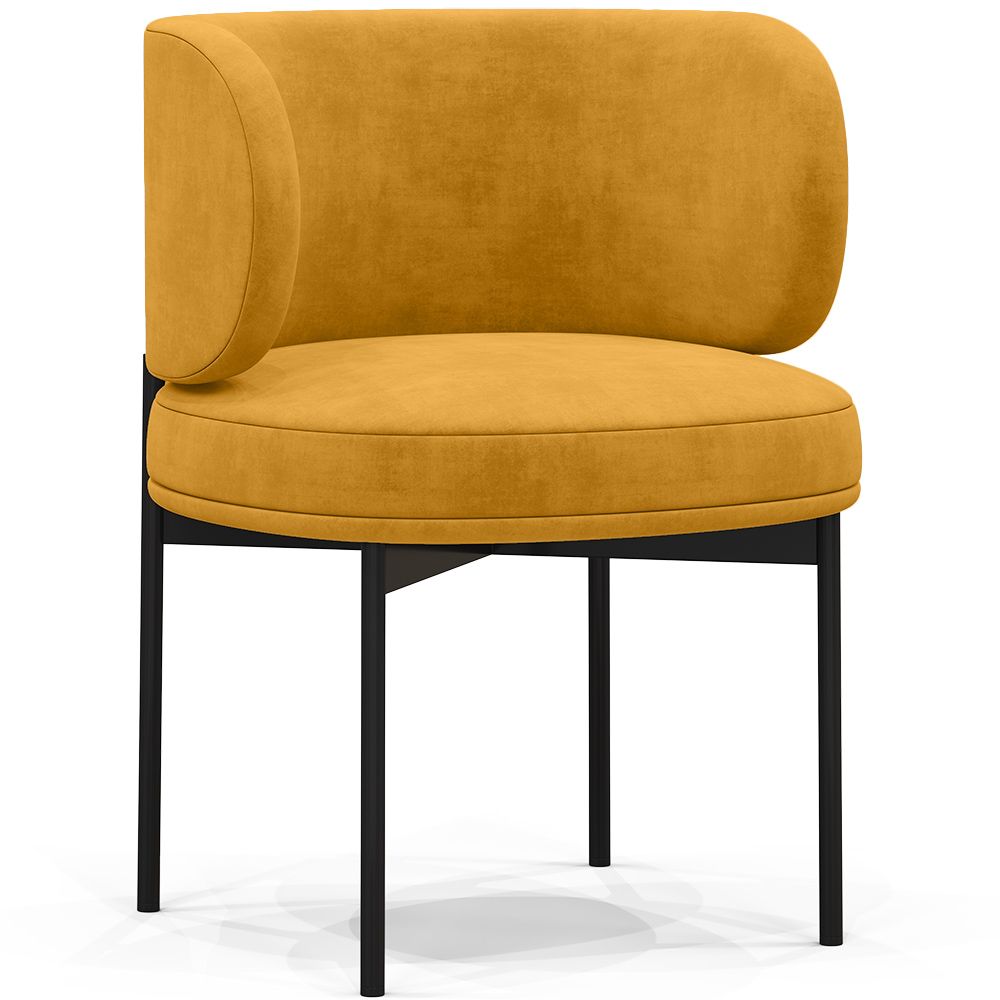 Chaise de salle à manger - Revêtue de velours - Loraine image 8