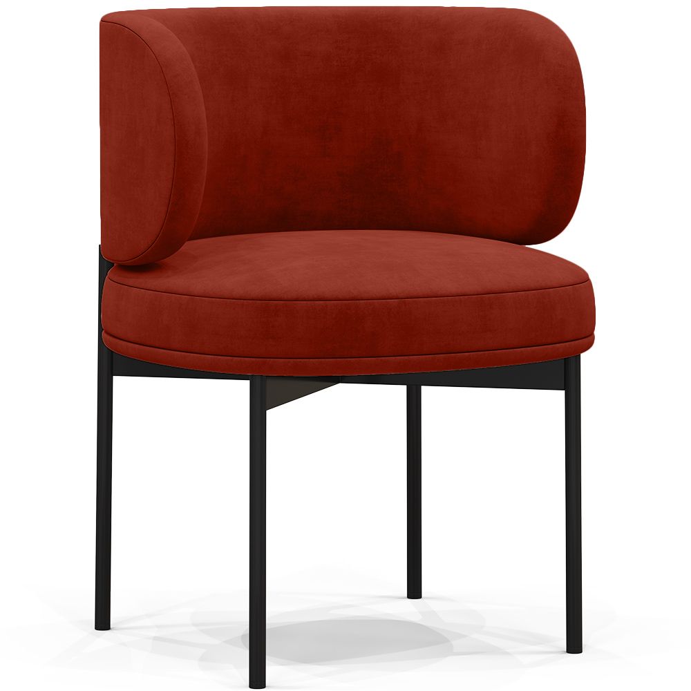 Chaise de salle à manger - Revêtue de velours - Loraine image 8