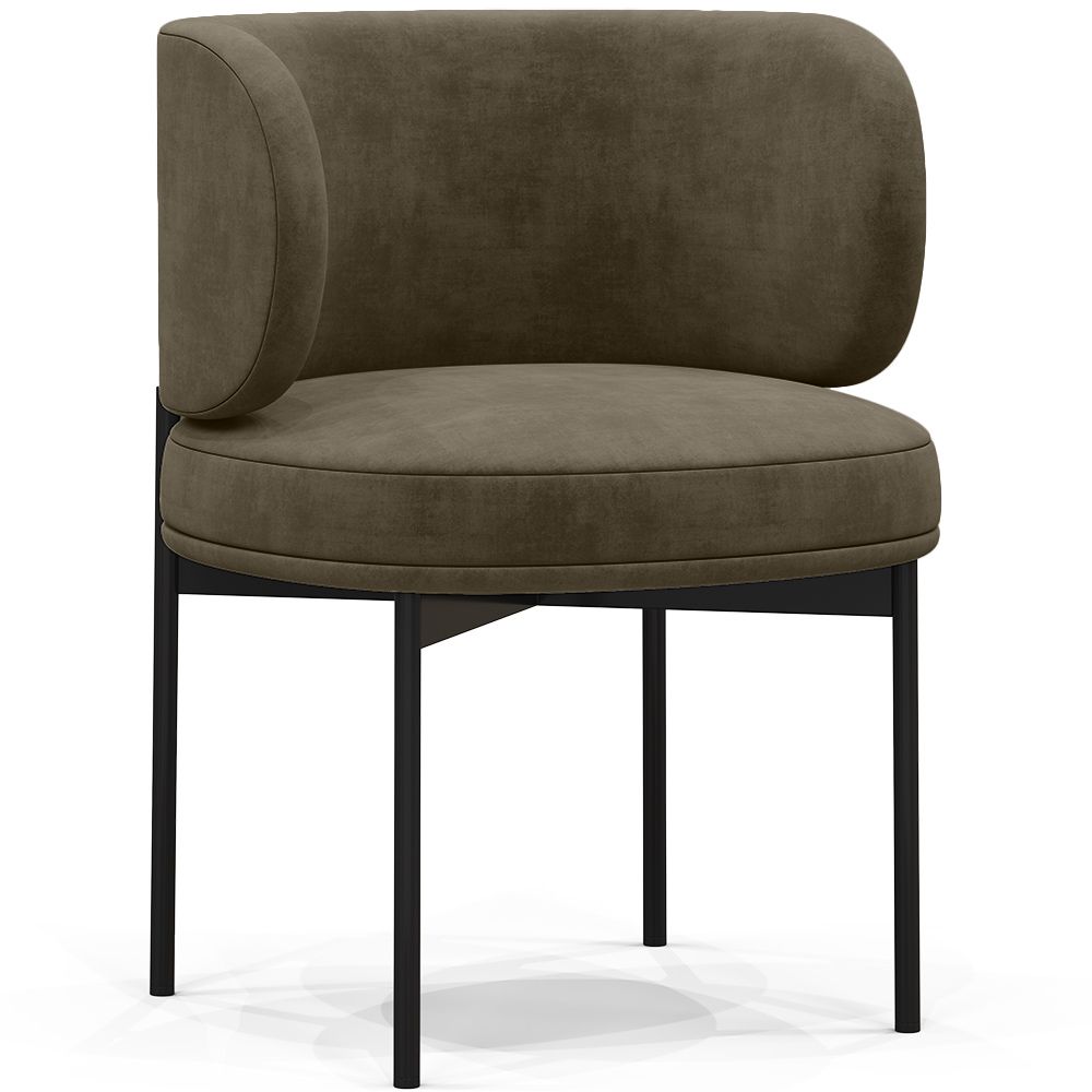 Chaise de salle à manger - Revêtue de velours - Loraine image 8